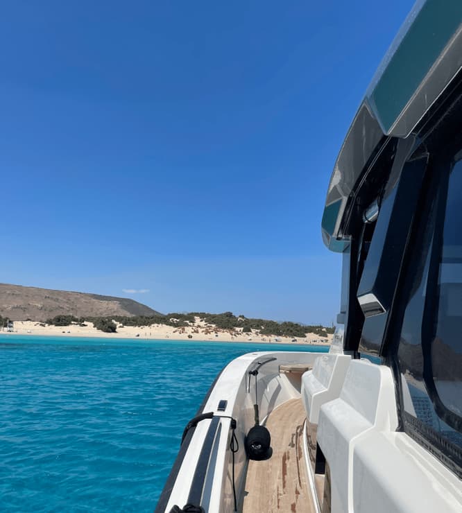 A luxurious yacht sailing on the open sea