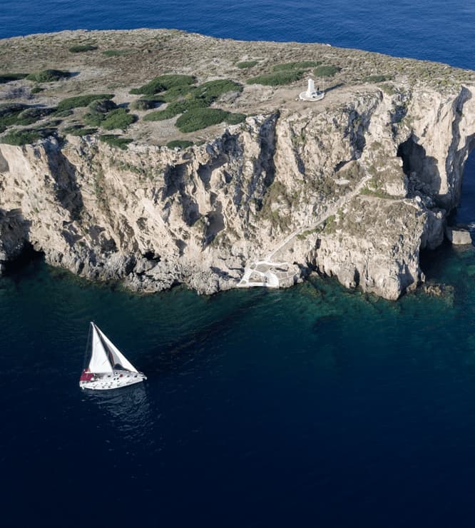 A beautiful view of the sea from a yacht